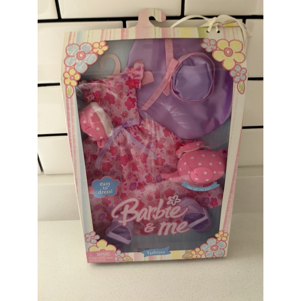 BARBIE & ME Play Set - Fancy Tea Dress, Shoes & soft Teapot – 2005 - New